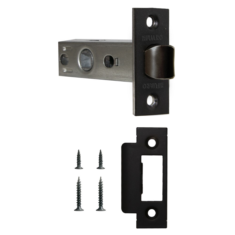 Защелка Fuaro (Фуаро) врезная METF12-45-25 (F12-45-25) BL черный 