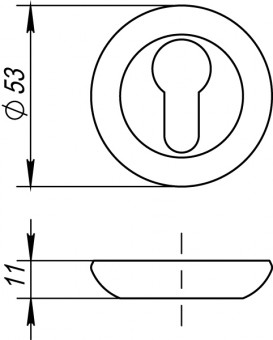 Накладка Fuaro (Фуаро) под цилиндр ET.R.RM54 (ET RM) SN/CP-3 матовый никель/хром 