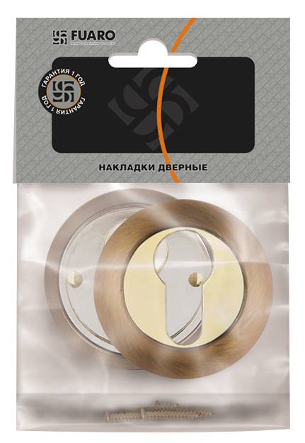 Накладка Fuaro (Фуаро) под цилиндр ET.R.RM54 (ET RM) SN/CP-3 матовый никель/хром 