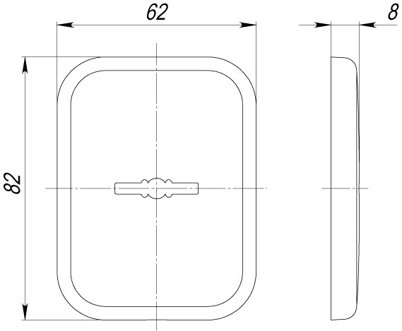 Декор. Armadillo (Армадилло) Квадратная накл. на сувальдный со шторкой PS-DEC SQ CT (ATC Protector 1) SN-3 Мат.никель 