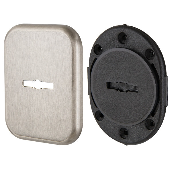 Декор. Armadillo (Армадилло) Квадратная накл. на сувальдный со шторкой PS-DEC SQ CT (ATC Protector 1) SN-3 Мат.никель 