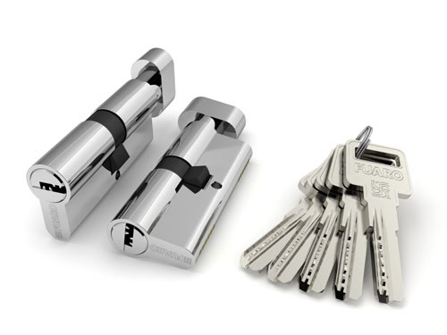 Цилиндровый Fuaro (Фуаро) механизм (R602/100) R6002Knob100(45+10+45) CP хром 5Key с вертушкой 