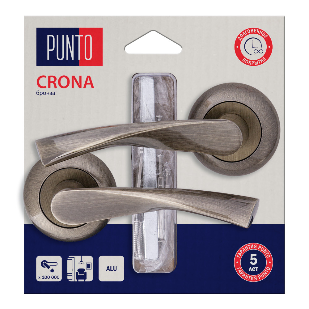Ручка Punto (Пунто) раздельная LM/A R.TL54.CRONA/HD ABG-6 бронза 