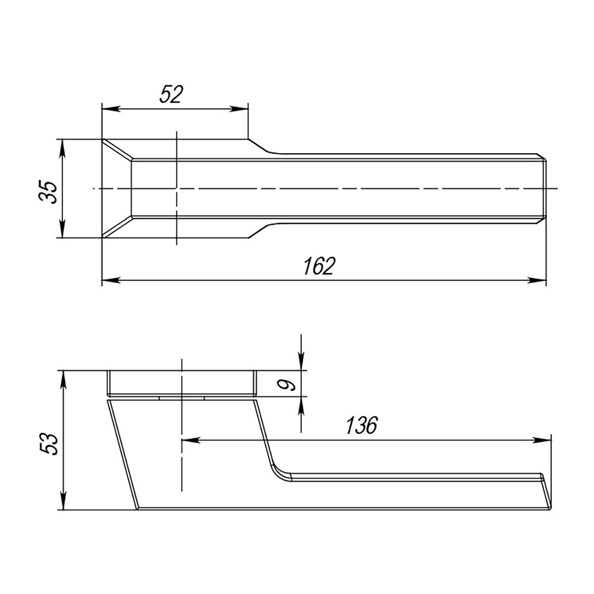 Ручка Punto (Пунто) раздельная K.QSL52.TITAN SN/BL-3 мат.никель/черный 