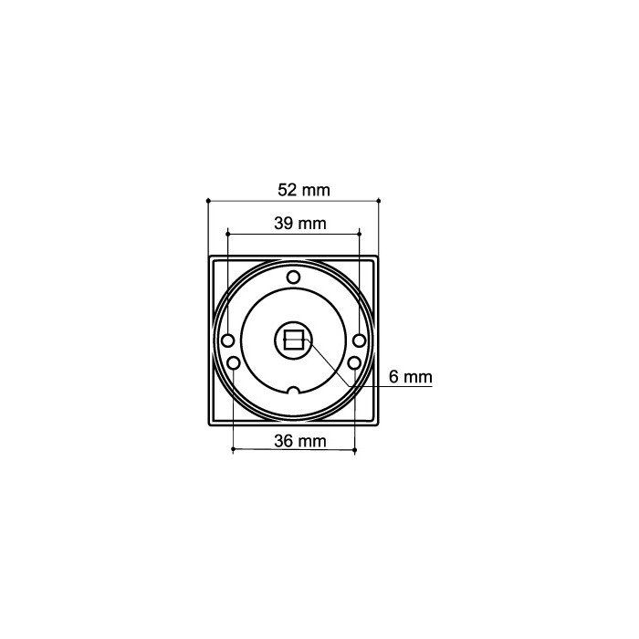 Ручка Armadillo (Армадилло) поворотная BK6.K.SQ52 (BK6/SQ) SN/CP-3 матовый никель/хром 