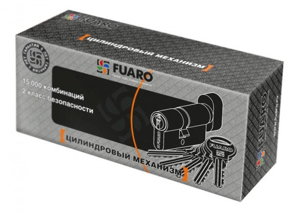 Цилиндровый Fuaro (Фуаро) механизм (R302/60) R3002Knob60(25+10+25) CP хром 5Key с вертушкой 