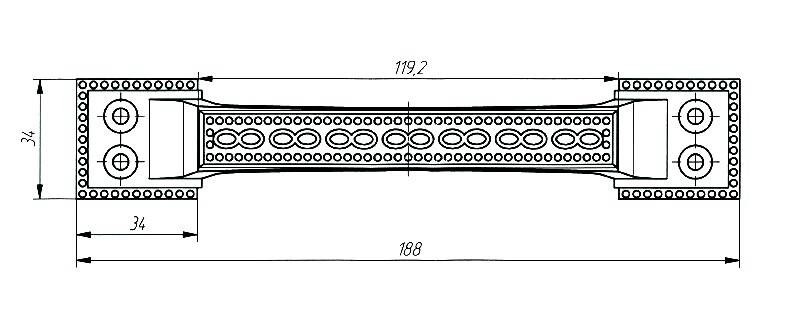 Ручка-скоба Zenit (Зенит) РС-2 (мат.черный) 