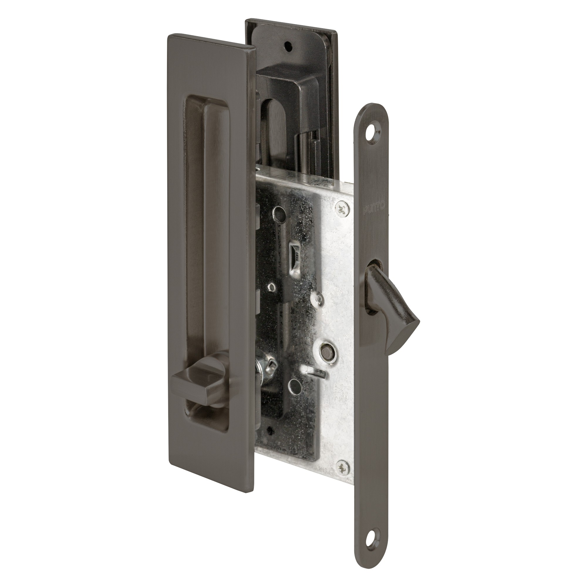Защелка Punto (Пунто) с ручками для раздвижных дверей SH.SLQ152.011 (Soft LINE SLQ-011) GR графит 