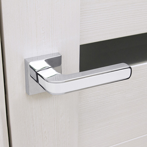 Ручка Fuaro (Фуаро) раздельная K.DM51.NEO (NEO DM) CP/WH-19 хром/белый 