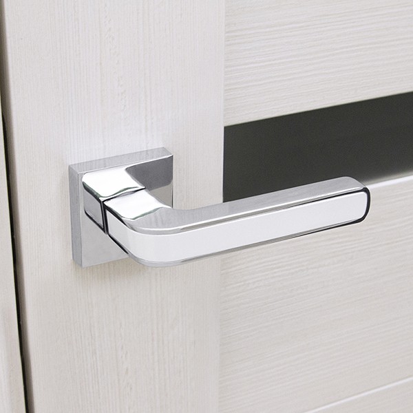 Ручка Fuaro (Фуаро) раздельная K.DM51.NEO (NEO DM) CP/WH-19 хром/белый Ручка Fuaro (Фуаро) раздельная K.DM51.NEO (NEO DM) CP/WH-19 хром/белый