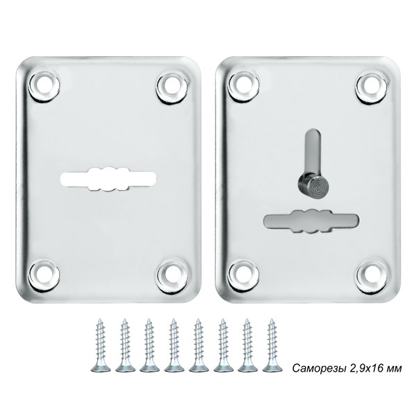 Декоративная Punto (Пунто) накладка ESC081-SS (нержавейка) на сув. замок (1 пара) "2" 