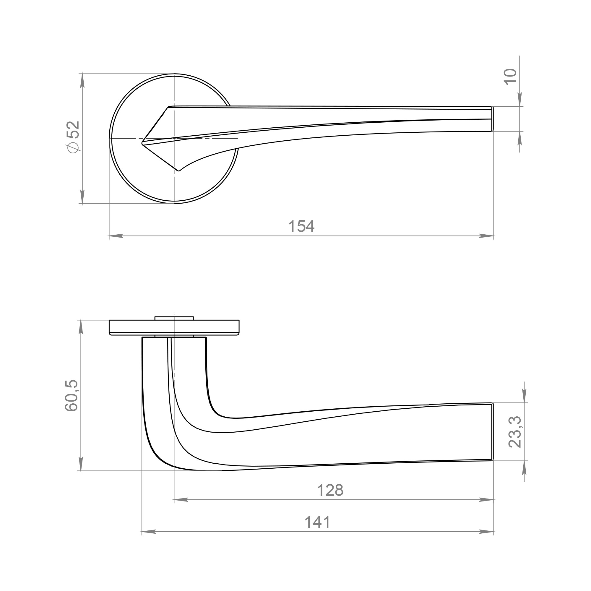 Ручка Ajax (Аякс) раздельная R.JSR51.ROCKET BL-24 черный Ручка Ajax (Аякс) раздельная R.JSR51.ROCKET BL-24 черный