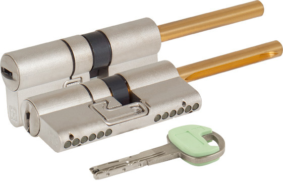 Цилиндровый механизм Mottura (Моттура) под вертушку (дл. шток) C48P313101 (62 мм/26+10+26), МАТ.НИКЕЛЬ 