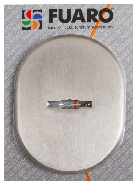 Накладка Fuaro (Фуаро) на сувальдный замок ESC.S-lift.SF/OV.476 (ESC 476) с шторкой SN мат.никель 