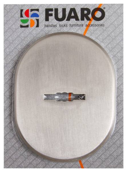 Накладка Fuaro (Фуаро) на сувальдный замок ESC.S-lift.SF/OV.476 (ESC 476) с шторкой SN мат.никель 