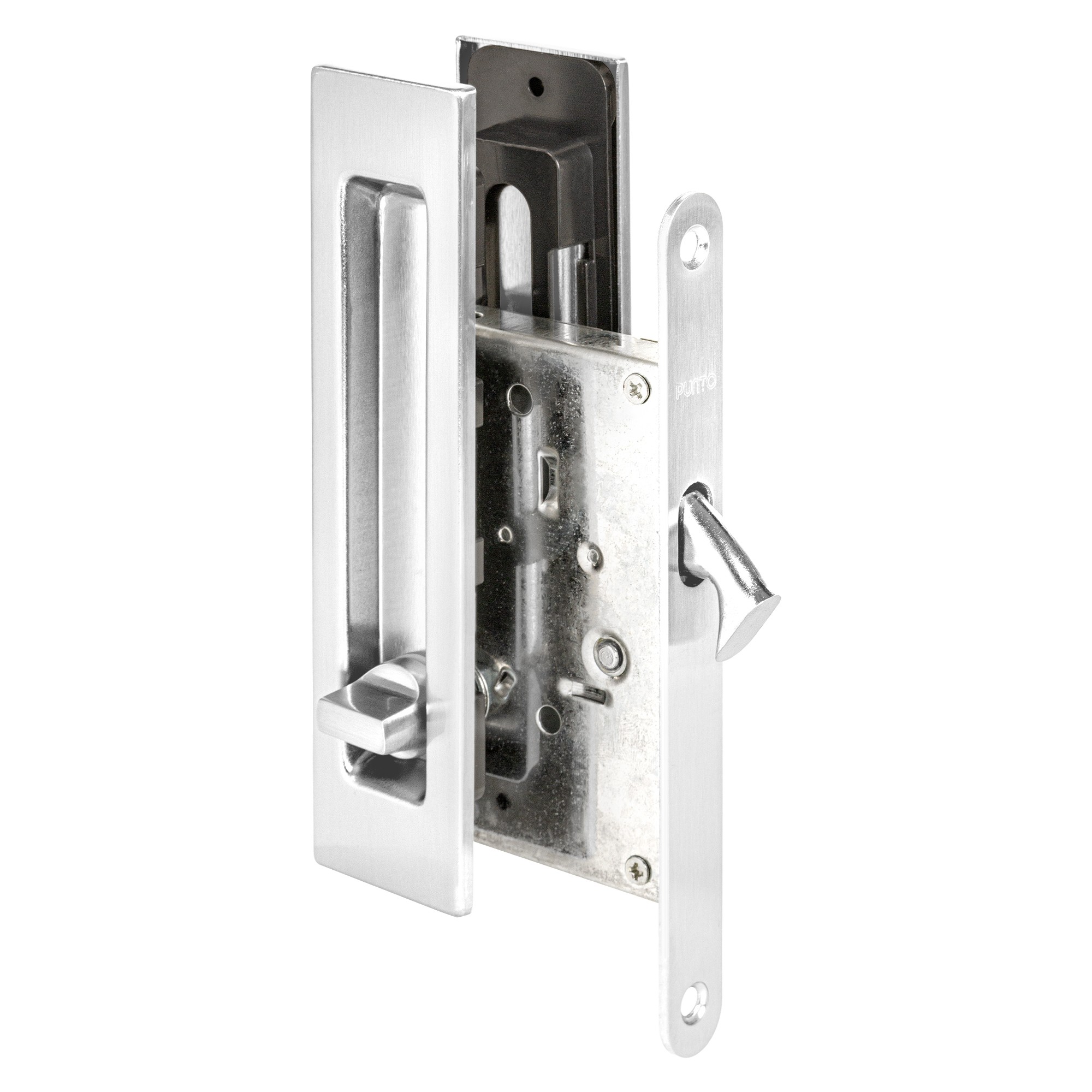 Защелка Punto (Пунто) с ручками для раздвижных дверей SH.SLQ152.011 (Soft LINE SLQ-011) CP хром 