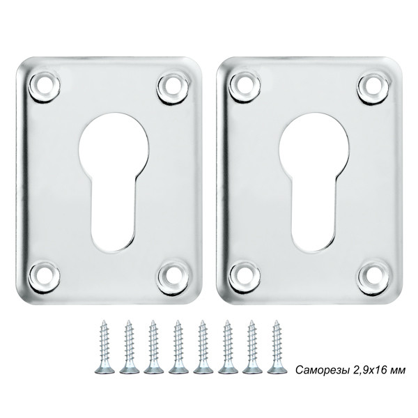 Декоративная Punto (Пунто) накладка ESC083-SS (нержавейка) на цилиндр (1 пара) "1" Декоративная Punto (Пунто) накладка ESC083-SS (нержавейка) на цилиндр (1 пара) "1"