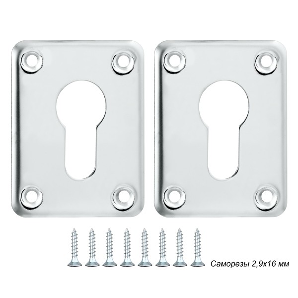 Декоративная Punto (Пунто) накладка ESC083-SS (нержавейка) на цилиндр (1 пара) "1" 