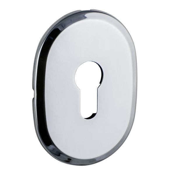Декоративная накладка Fuaro (Фуаро) под цилиндр ESC 473 (90х65) СP ХРОМ 