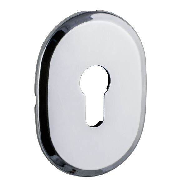 Декоративная накладка Fuaro (Фуаро) под цилиндр ESC 473 (90х65) СP ХРОМ 