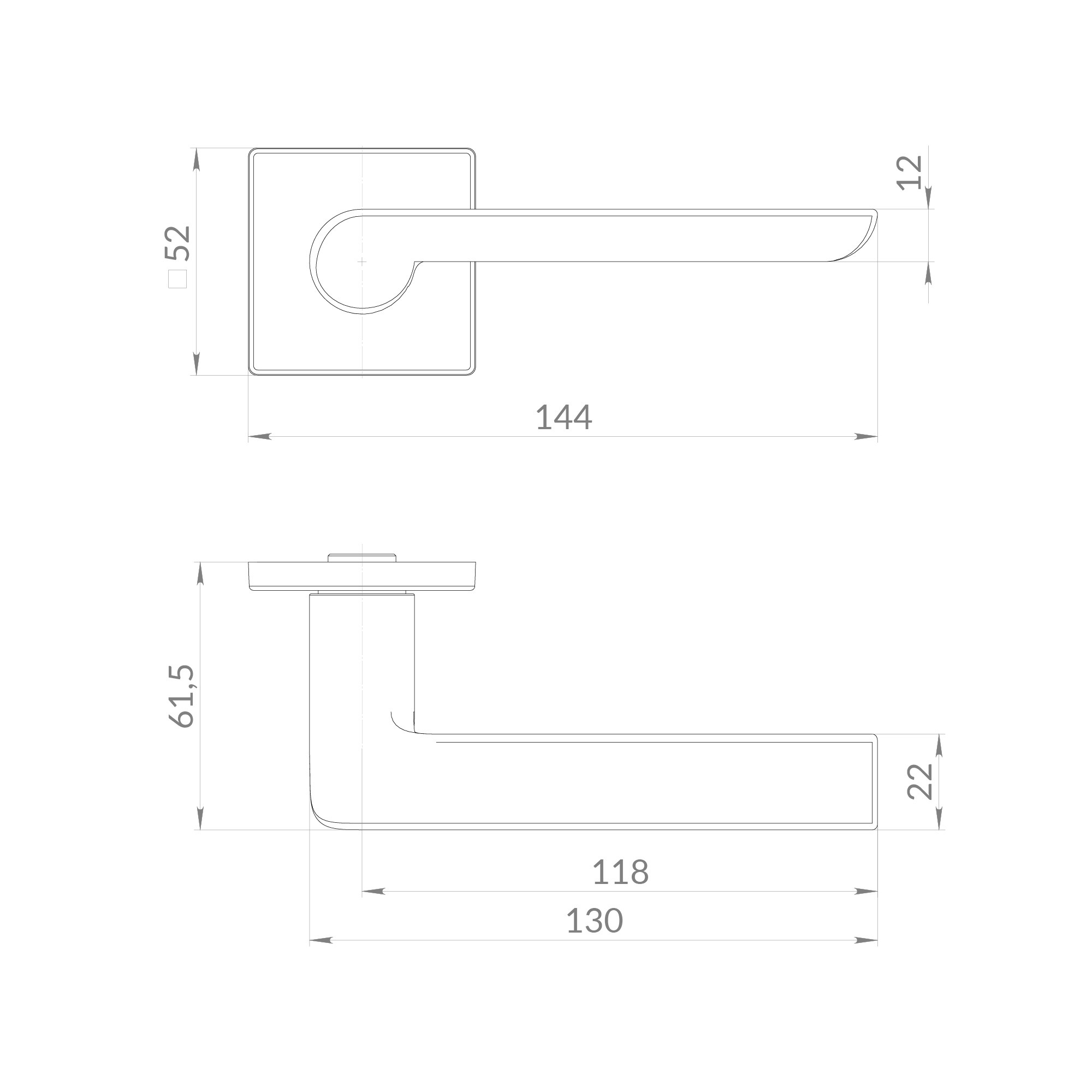 Ручка Punto (Пунто) раздельная K.EST.Q52.SANDY SSG-39 сатинированное золото Ручка Punto (Пунто) раздельная K.EST.Q52.SANDY SSG-39 сатинированное золото