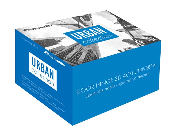 Петля Armadillo (Армадилло) скрытой установки U3D6000 BL (11160UN3D) черный 