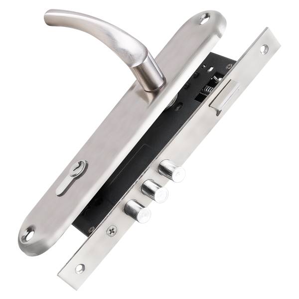 Замок Punto (Пунто) цилиндровый в комплекте с ручкой LOCKSET90.CRONA.4585-3 (KIT P90 4585/3 CRONA) SN мат.никель 