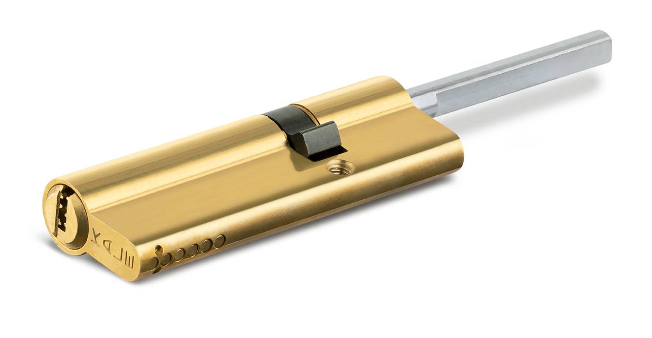 Цилиндровый механизм Kale kilit (Кале килит) под вертушку (дл.шток) 164 SX/71 (35+10+26) mm латунь 5 кл. 