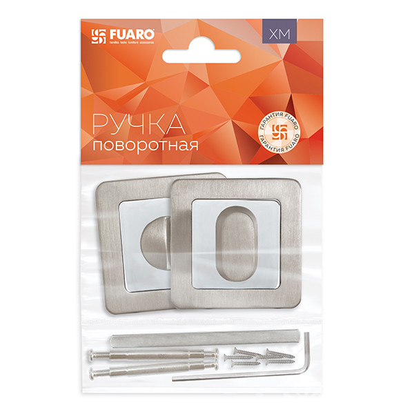 Ручка Fuaro (Фуаро) поворотная BK6.K.XM52 (BK6 XM) SN/CP-3 матовый никель/хром Ручка Fuaro (Фуаро) поворотная BK6.K.XM52 (BK6 XM) SN/CP-3 матовый никель/хром
