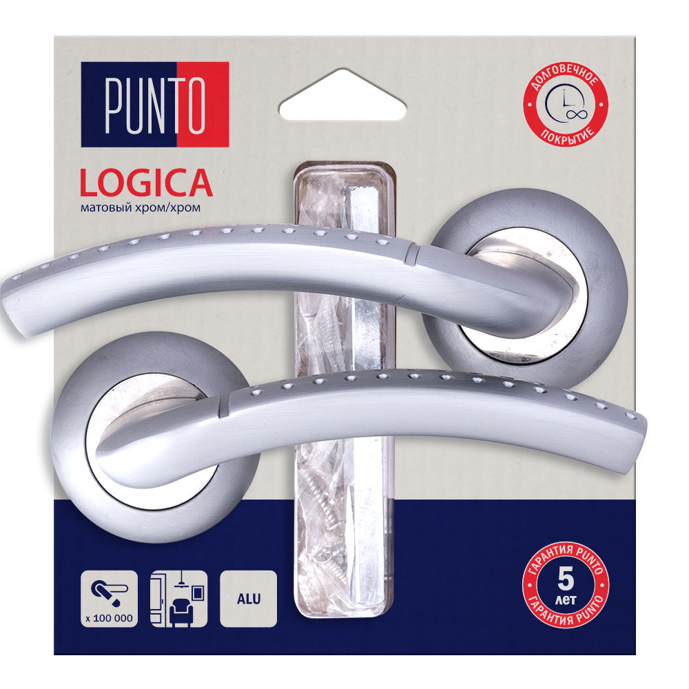 Ручка Punto (Пунто) раздельная LM/A R.TL54.LOGICA/HD SC/CP-16 матовый хром/хром 