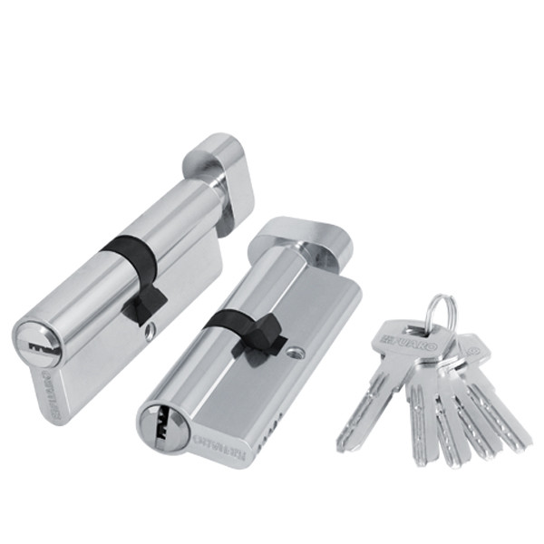 Цилиндровый Fuaro (Фуаро) механизм (200 ZM/110) 2000ZMKnob110(55+10+45) CP хром 5Key с вертушкой 