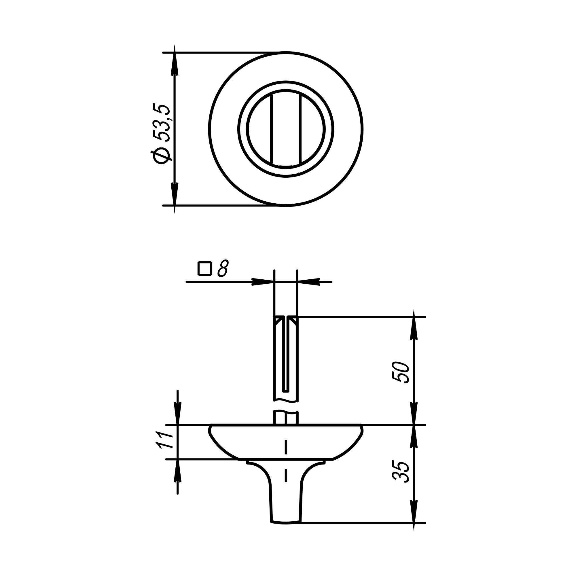 Ручка Ajax (Аякс) поворотная BKW8/50-0803 BL-24 черный Ручка Ajax (Аякс) поворотная BKW8/50-0803 BL-24 черный