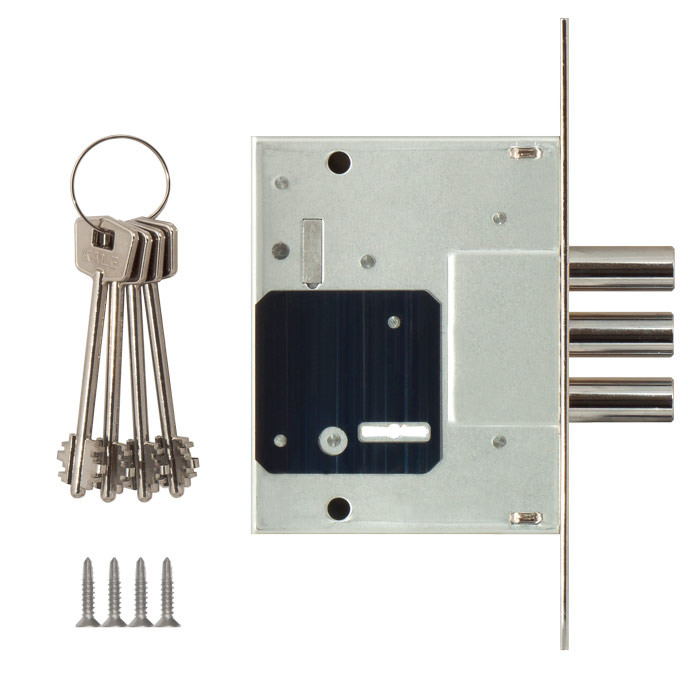 Замок Kale kilit (Кале килит) врезной сувальдный 257/L (тех. комплектация), 4 кл. (кл. 60 мм) 