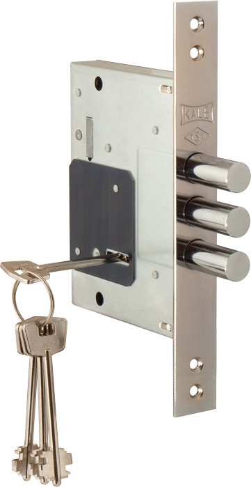 Замок Kale kilit (Кале килит) врезной сувальдный 257/L (тех. комплектация), 4 кл. (кл. 60 мм) 