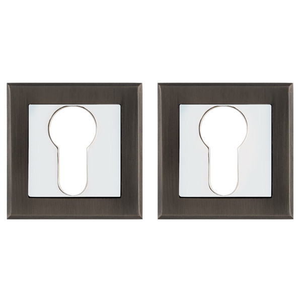 Накладка Punto (Пунто) под цилиндр ET.K.QL52 (ET QL) GR/CP-23 графит/хром 