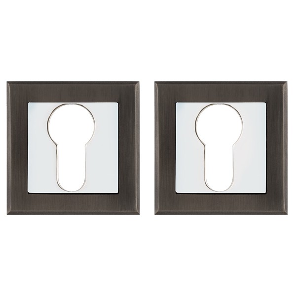 Накладка Punto (Пунто) под цилиндр ET.K.QL52 (ET QL) GR/CP-23 графит/хром 