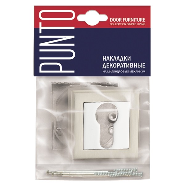 Накладка Punto (Пунто) под цилиндр ET.K.QL52 (ET QL) GR/CP-23 графит/хром 