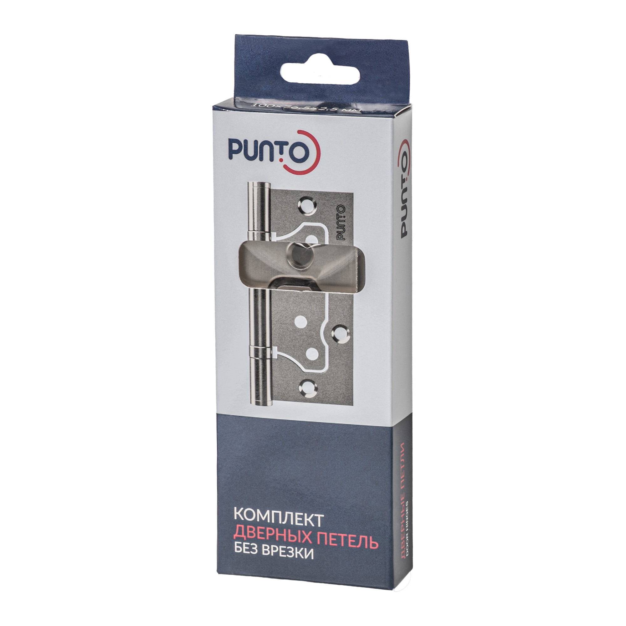 Петля Punto (Пунто) универсальная без врезки IN4200W GM оружейная сталь (коробка) 
