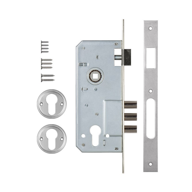 Корпус Kale kilit (Кале килит) врезного замка с защёлкой 152/3MR (45 mm) w/b (никель) 