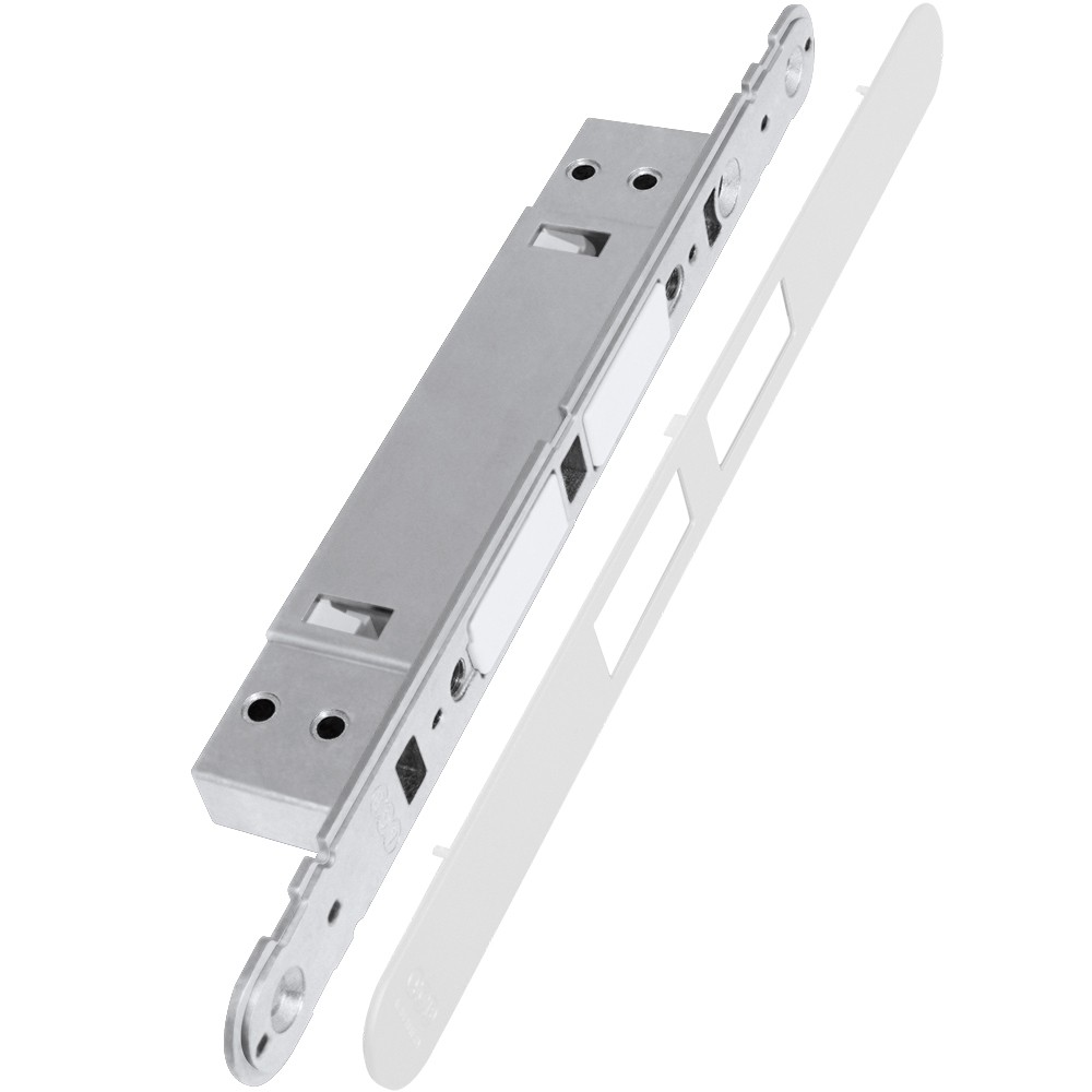 Магнитная AGB (АГБ) защелка регулируемая Touch B01120.30.FM (белый) с лицевой планкой B01120.31.FM 