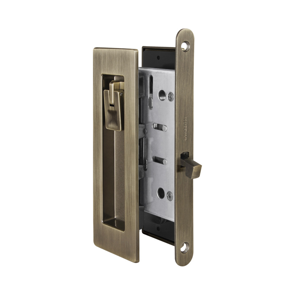 Защелка Armadillo (Армадилло) с ручками для раздвижных дверей SH.URB153.KIT011-BK (SH011 URB) АВ-7 бронза 