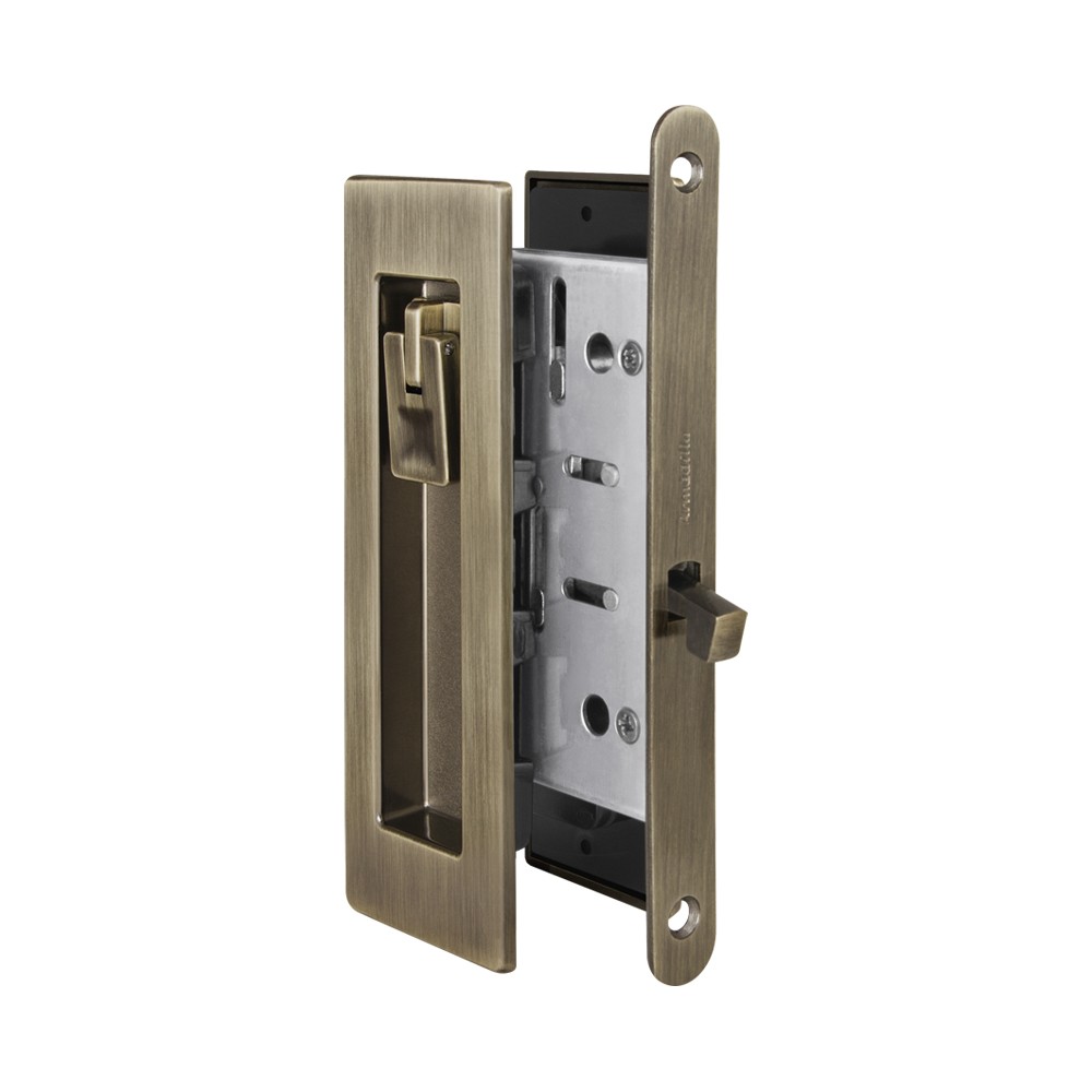 Защелка Armadillo (Армадилло) с ручками для раздвижных дверей SH.URB153.KIT011-BK (SH011 URB) АВ-7 бронза 