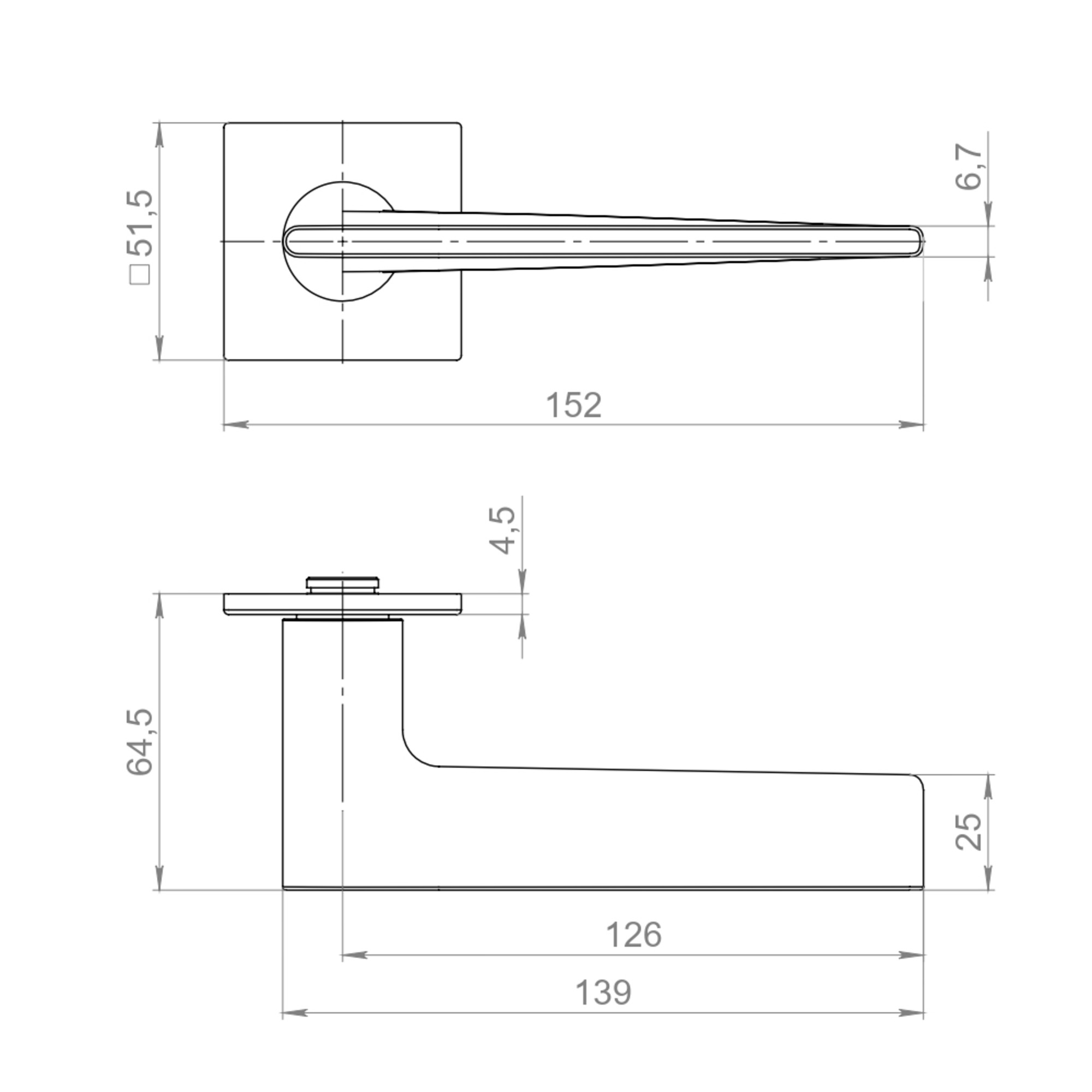 Ручка Armadillo (Армадилло) раздельная K.YM.TRUFFLE FSG-39 флор. золото 