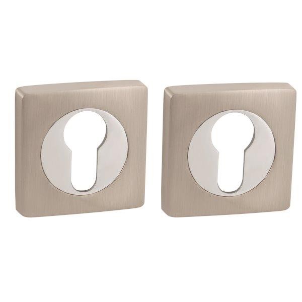 Накладка Punto (Пунто) под цилиндр ET.K.ZQ51 (ET ZQ) SN/CP-3 матовый никель/хром Накладка Punto (Пунто) под цилиндр ET.K.ZQ51 (ET ZQ) SN/CP-3 матовый никель/хром