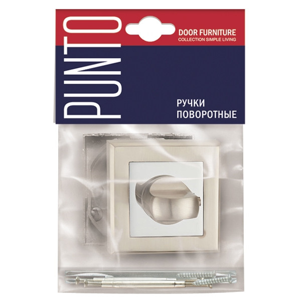 Ручка Punto (Пунто) поворотная BK6.K.QL52 (BK6 QL) SN/CP-3 матовый никель/хром 