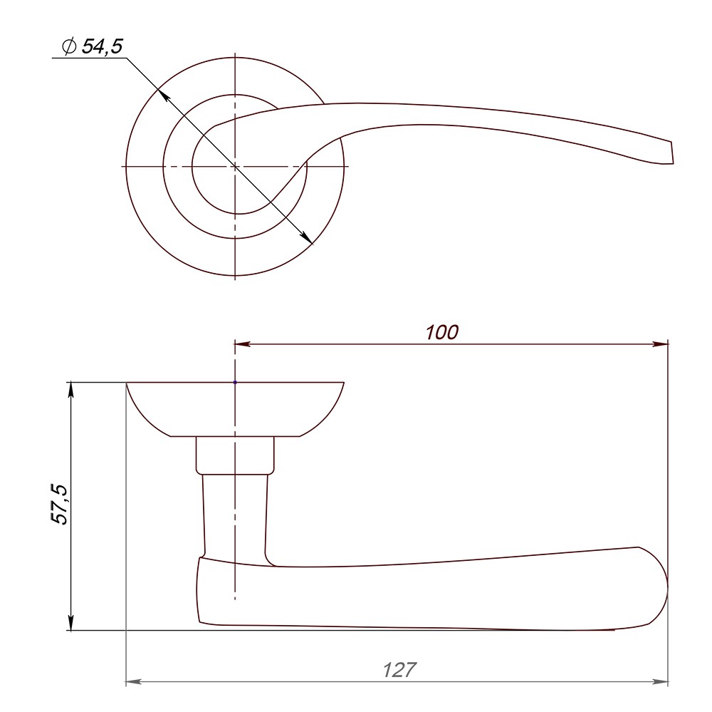 Ручка Ajax (Аякс) раздельная R.JR54.CORSA (CORSA AJ) SN/CP-3 матовый никель/хром Ручка Ajax (Аякс) раздельная R.JR54.CORSA (CORSA AJ) SN/CP-3 матовый никель/хром