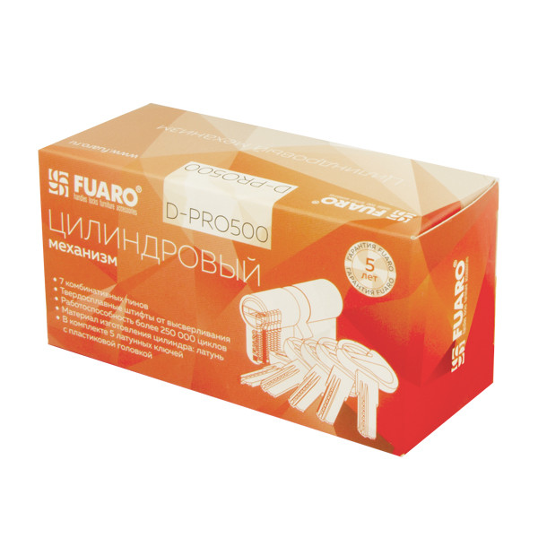 Цилиндровый Fuaro (Фуаро) механизм (D-PRO500/80) D-PRO5000Key80(35+10+35) CP хром 5Key 