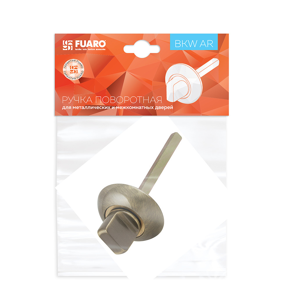 Ручка Fuaro (Фуаро) поворотная BKW8.R.AR54 (BKW8 AR) ABG-6 бронза Ручка Fuaro (Фуаро) поворотная BKW8.R.AR54 (BKW8 AR) ABG-6 бронза