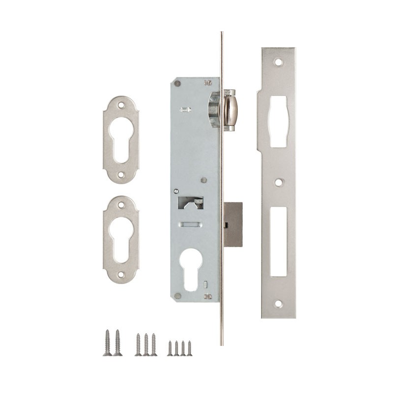 Корпус Kale kilit (Кале килит) узкопрофильного замка с роликовой защёлкой 155 (30 mm) w/b (никель) Корпус Kale kilit (Кале килит) узкопрофильного замка с роликовой защёлкой 155 (30 mm) w/b (никель)