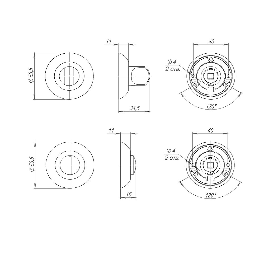 Ручка Punto (Пунто) поворотная BK6.R.TL54 (BK6 TL) CFB-18 кофе глянец 